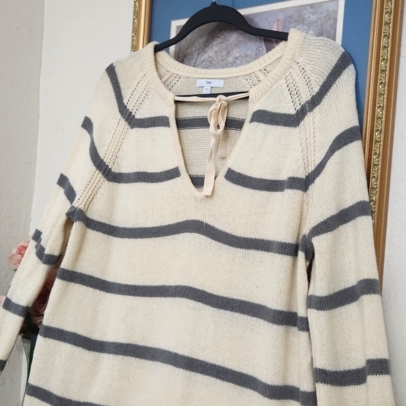 Pullover Wool Blend Sweater Tunic Size Large Fall Cozy Lagenlook Coastal - Picture 2 of 7